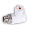 Кран шаровый 20х1/2" для радиатора прямой (60/10) (Valfex) ЗАВОД ВАЛФ-РУС БЕЛЫЙ