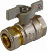 Кран шар д/воды 16х1/2" ц/г бабочка STM SWPF1216