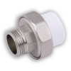 Муфта комб. разъём (американка) с наужней резьбой 20х1/2" (175/25) (Valfex) БЕЛАЯ